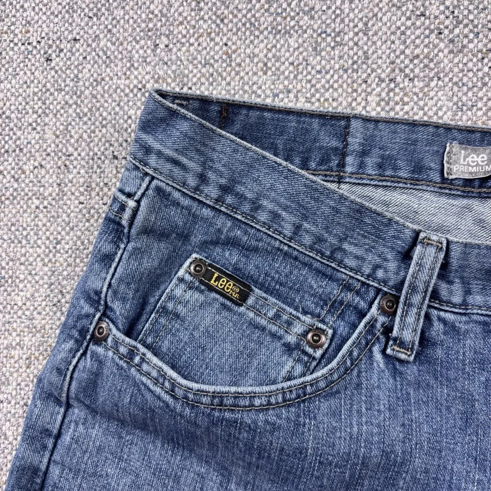 Lee Regular Fit Straight Leg Jeans Mens Blue Medium Wash Denim Sz 32x30